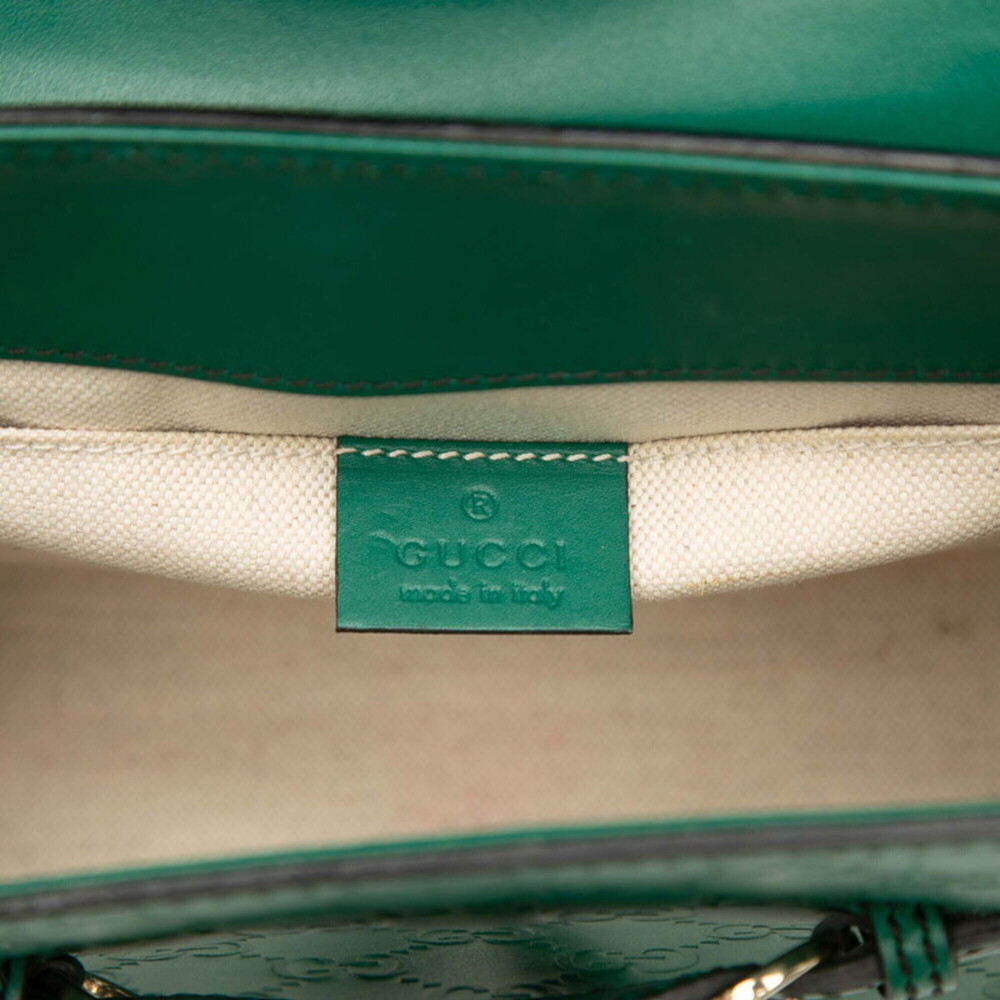 GUCCI Authentic Green Leather Shoulder Bag - Picture 5 of 6
